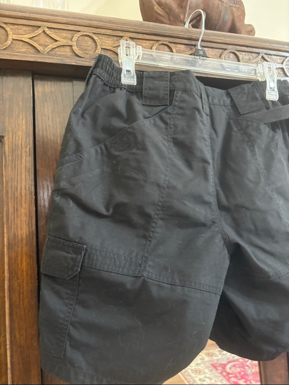Womens Black Cargo Shorts - Classic Utility Style - Picture 7 of 11